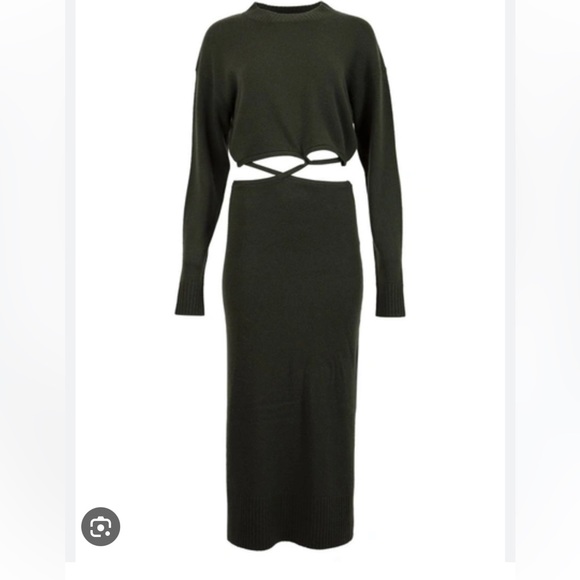 christopher esber green knit dress Zapakasa Women Sage Green Velvet V-Neck Long Wedding Guest Dress with Slit  A-Line Burnout Bridesmaid Dress with Sleeves main image 0